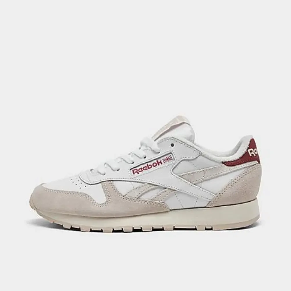 Reebok Classic Sneakers Women's US 8 White Red Leather Lifestyle Shoes GAL1274